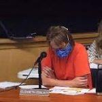 School Board Trustee Almost Passes out from wearing a mask