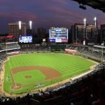 Ground crews prepare the field at Sun Trust Park ahead of Game 3 of MLB baseball’s National League Division Series between the Atlanta Braves and the Los Angeles Dodgers, in Atlanta, Ga., on Oct. 7, 2018. (John Amis/AP Photo)
