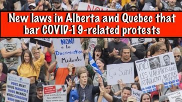 New laws in Alberta and Quebec that bar COVID-19-related protests