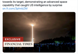 China launched a new hypersonic nuclear-capable missile that circled the entire globe at low-orbit in August