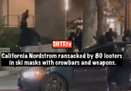 California Nordstrom ransacked by 80 looters in in ski masks with crowbars and weapons.