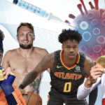 (L-R) Dutch speed skater Kjeld Nuis, Brazilian jiu-jitsu world champion Craig Jones, NBA point guard Brandon Goodwin, and Belgian cyclist Greg Van Avermaet have all been injured from the Covid-19 vaccines.