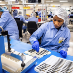 Ellume's COVID-19 coronavirus home test units are seen at a digital diagnostics company in Australia, on Dec. 21. 2020. (Patrick Hamilton/AFP via Getty Images)