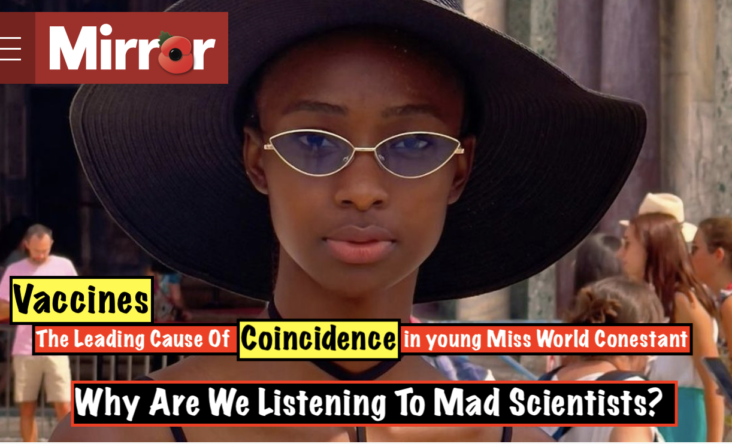 Vaccines The Leading Cause Of Coincidence in young Miss World Conestant