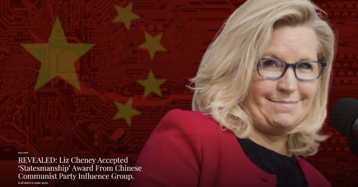 Rep. Liz Cheney accepted an award sponsored by the China-United States Exchange Foundation, a Chinese Communist Party-backed influence group flagged by the U.S. government for its efforts to coerce American leaders to “take actions or adopt positions supportive of Beijing.”