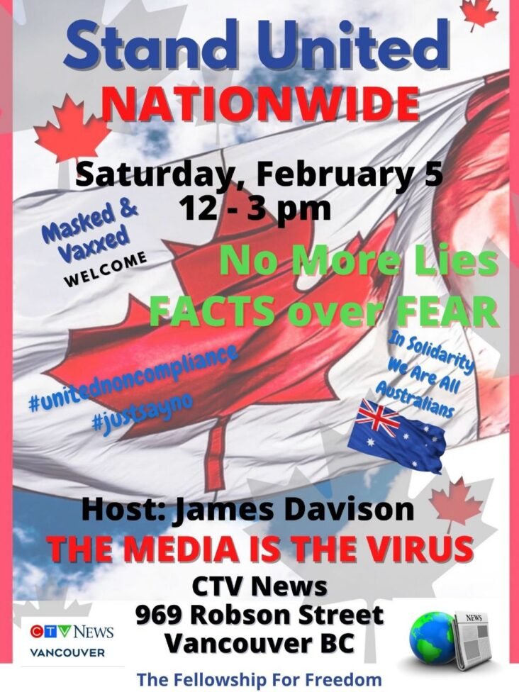 Feb 5th CTV 12 - 3pm 969 Robson St Vancouver The Fellowship For Freedom