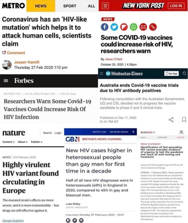 Covid Vaccines and HIV. Governments warning of HIV cases to rise after covid vaccines