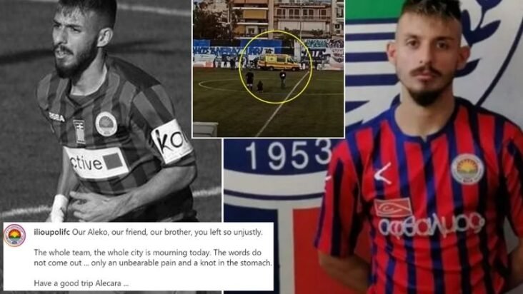 Greek footballer aged just 21 DIES after suffering a cardiac arrest on the pitch at a stadium where there was NO defibrillator and the ambulance took 20 minutes to arrive