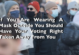 If You Are Wearing A Mask Outside You Should Have Your Voting Right Taken Away From You