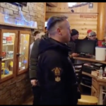 The truckers are making demands with the police.