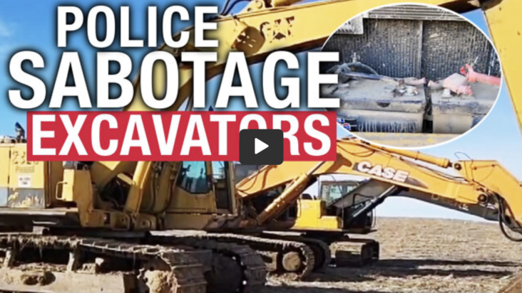 BREAKING: Police sabotage heavy equipment at Coutts