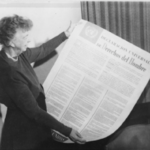 “Throughout many centuries of political struggle to bring about human unity, the climax has now been reached with the preparation of the document in which 58 nations had expressed their common ideal and their… thoughts regarding fundamental human rights. The historic moment has come to proclaim the dignity of society, as well as legal standards which will lead him towards a new era of justice and culture.” -Jorge Carrera Andrade, Representative for Ecuador, United Nations, 1948