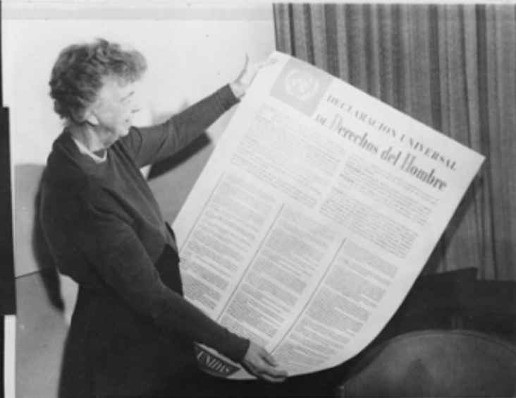 “Throughout many centuries of political struggle to bring about human unity, the climax has now been reached with the preparation of the document in which 58 nations had expressed their common ideal and their… thoughts regarding fundamental human rights. The historic moment has come to proclaim the dignity of society, as well as legal standards which will lead him towards a new era of justice and culture.” -Jorge Carrera Andrade, Representative for Ecuador, United Nations, 1948