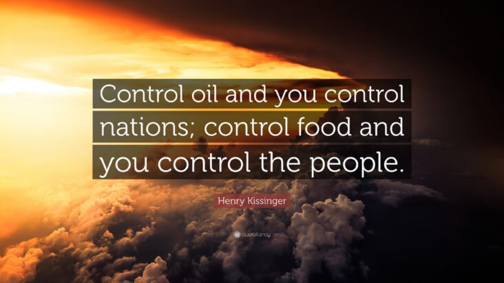 Control Food and you Control the People