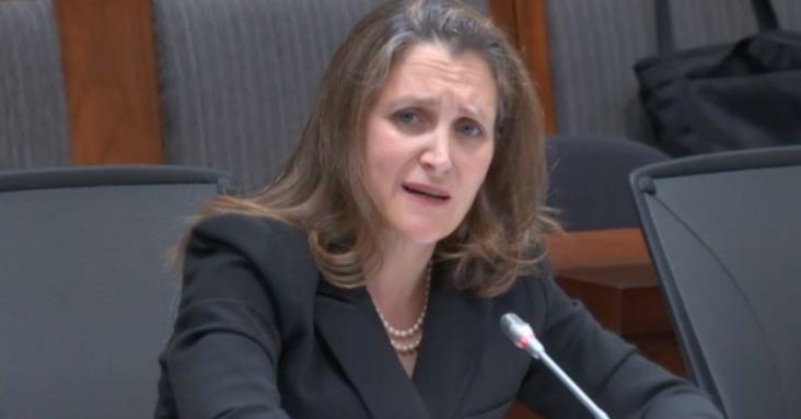 Freeland grilled for relying