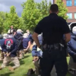 Oops! Patriot Front Member Was Arrested in Idaho Carrying Megaphone Marked with “FBI” On It