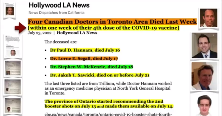 Four Canadian Doctors “Died Suddenly” After Their 4th Booster