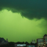 South Dakota residents spooked by bright green sky