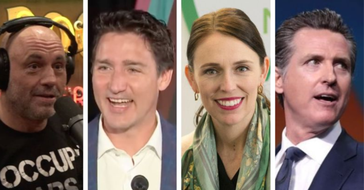 Joe Rogan blasts Trudeau, Ardern, Newsom