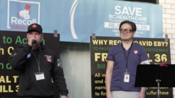 Dr. Daniel Nagase spoke at the “Heroes Take Action” and Recall David Eby Campaign