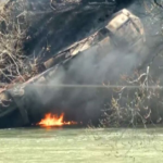 CSX freight train derails after hitting rockslide in West Virginia, 3 injured, diesel spills into river