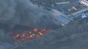 Warehouse fire in Elizabeth