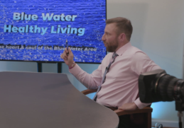 Local influencer and media personality Kevin Lindke of Port Huron, Mich., tapes online videos at a small studio in the basement of an insurance office. ABC News