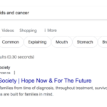 kids and cancer google search, they know it.