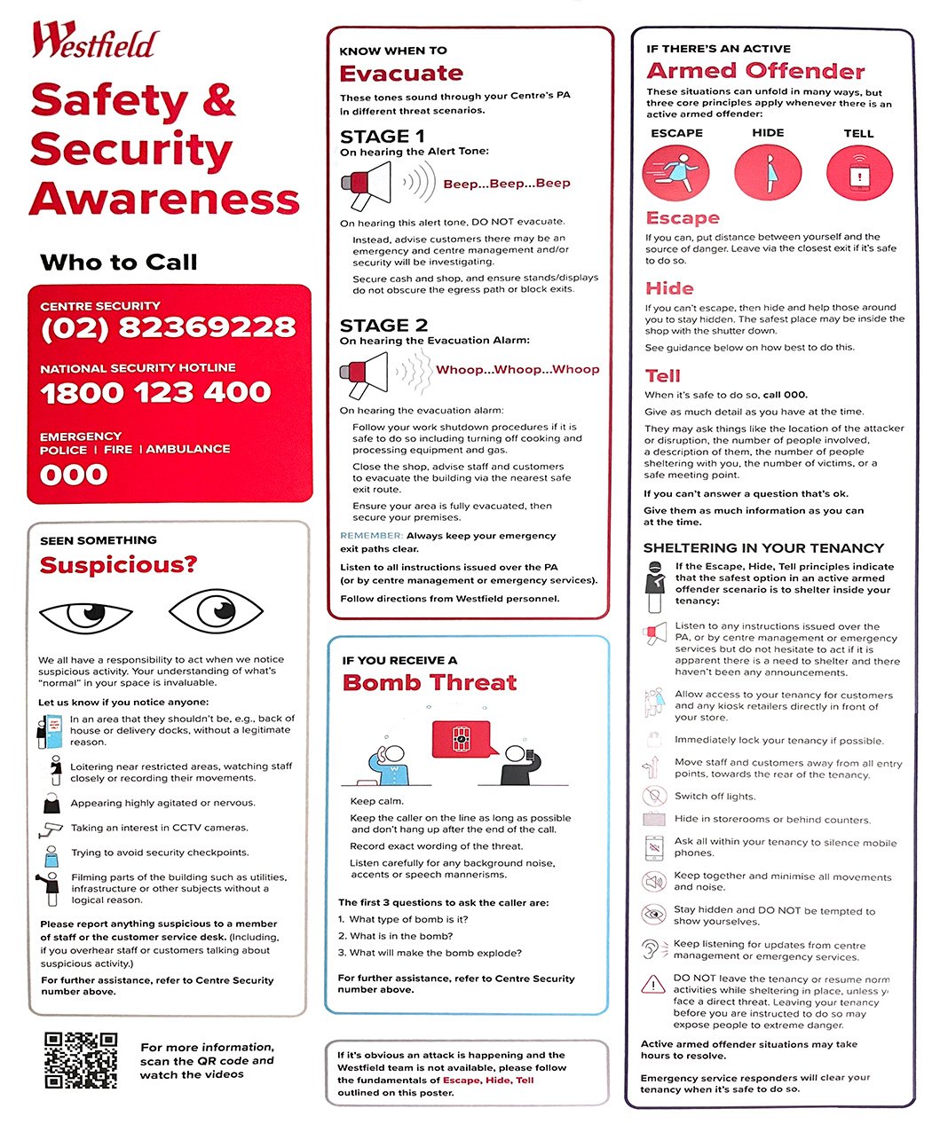 ‘Escape, Hide and Tell’: Westfield owner’s safety message days before Bondi violence