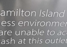 Aussie Island goes cashless